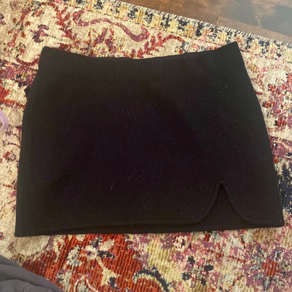 Black mini skirt